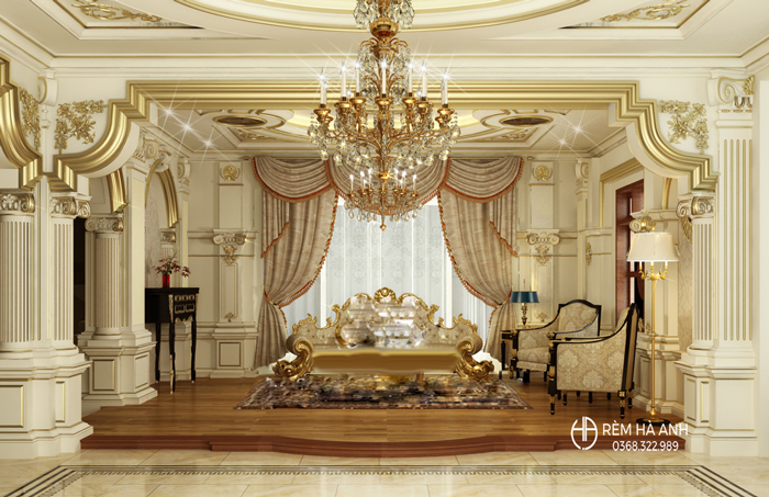 Mẫu rèm vải phong cách Châu Âu cổ điển sang trọng