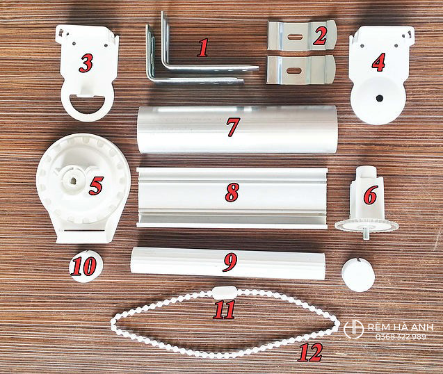 Phụ kiện rèm cuốn, rèm sáo, rèm lá dọc