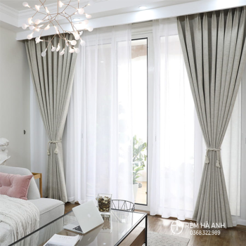 Rèm vải âm trần phòng ngủ cản sáng hiện đại